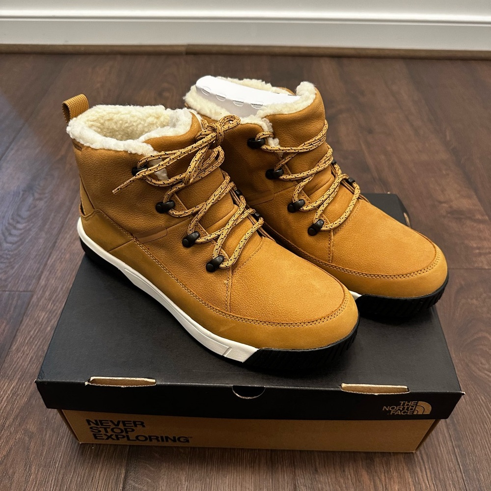 The North Face Women's Tan Waterproof Faux-Fur Lined Ankle Boot
